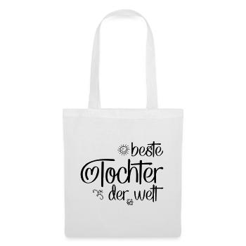 Beste Tochter der Welt - Stoffbeutel - Weiß - Vorne