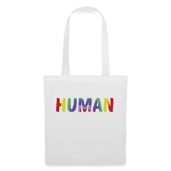 Human Pride Lgbtq Rainbow Transgender Bisexual Lov - Stoffbeutel - Weiß - Vorne