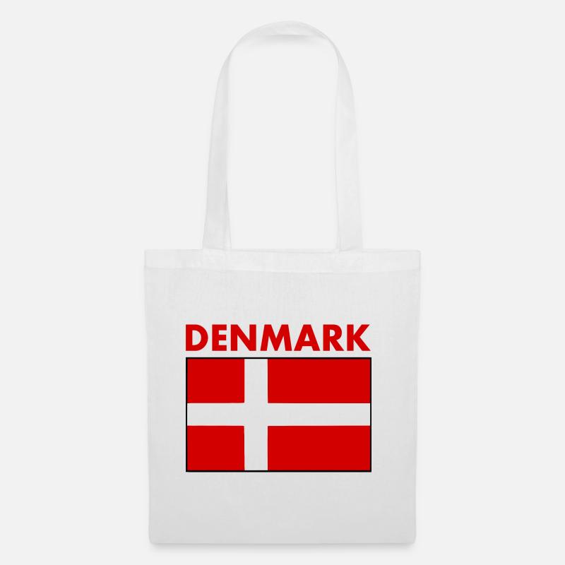 Dänemark - Stoffbeutel - Weiß