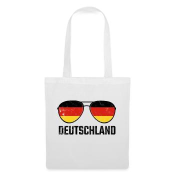 Deutschland Germany Sonnenbrille Germania Flagge - Stoffbeutel - Weiß - Vorne