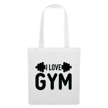 J’aime la gym - Citation d’entraînement physique - Sac en tissu - blanc - Devant