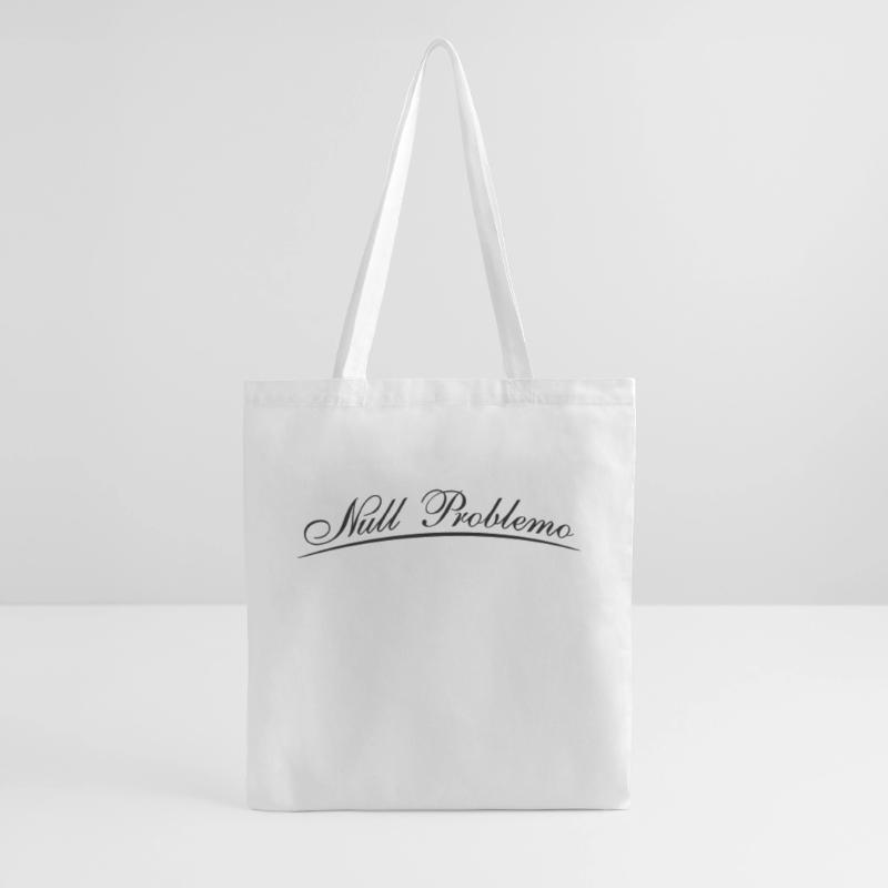 Lettrage Null Problemo en écriture cursive Sac en tissu