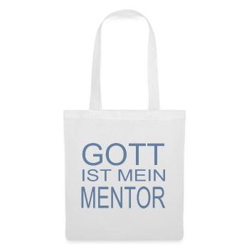 Gott ist mein Mentor - Stoffbeutel - Weiß - Vorne