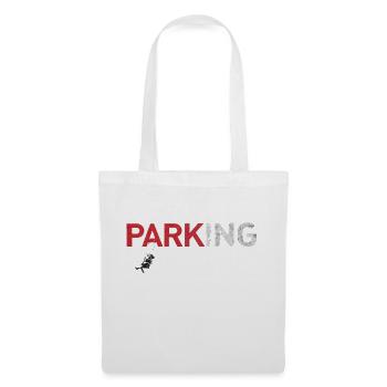 Banksy Swing Girl (Parking) - Stoffbeutel - Weiß - Vorne