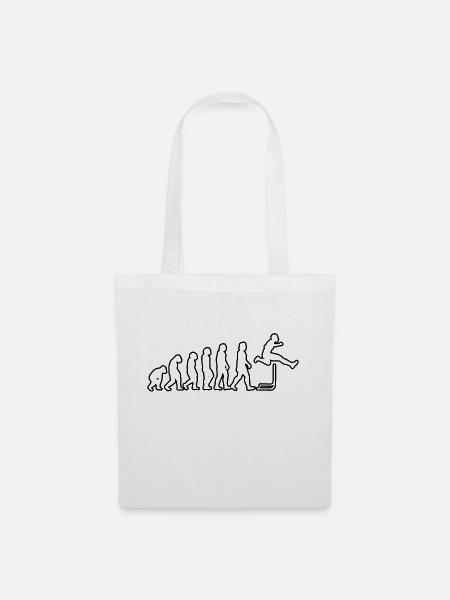 Hürdenlauf Geschenk Hürdenläufer Leichtathletik - Stoffbeutel - Weiß