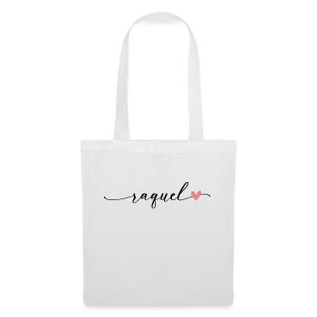 Raquel Name Calligraphy Font - Tote Bag - white - Front