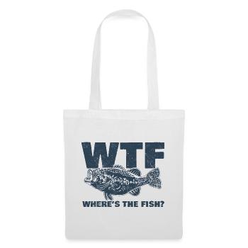 Angler Fishing Gift Idea WTF Where's The Fish - Tote Bag - white - Front