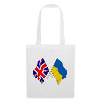 Flag of England and flag Ukraine - Tote Bag - white - Front
