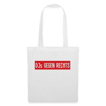DJs gegen rechts - Stoffbeutel - Weiß - Vorne