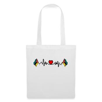 Heart rate cardio for Mozambique - Tote Bag - white - Front