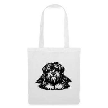 Terrier tibétain - Sac en tissu - blanc - Devant
