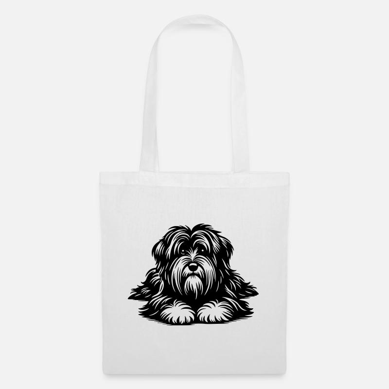 Tibet Terrier - Stoffbeutel - Weiß