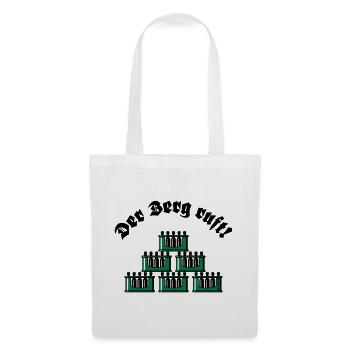 Der Berg Ruft! (Bier Bierkästen Bierkisten / Grün) - Stoffbeutel - Weiß - Vorne