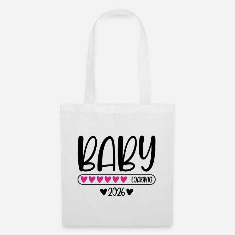 Baby 2026 loading - Tote Bag - white