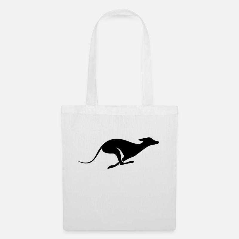 Windhund Silhouette – Lévrier, Greyhound Design - Sac en tissu - blanc