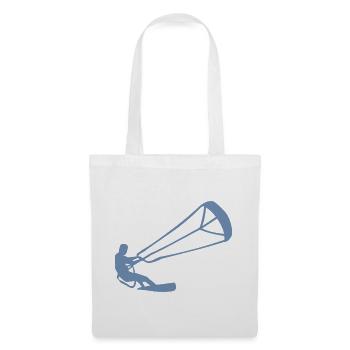 Kitesurfer Silhouette Kiteboarding Adrenaline Sport - Tote Bag - white - Front