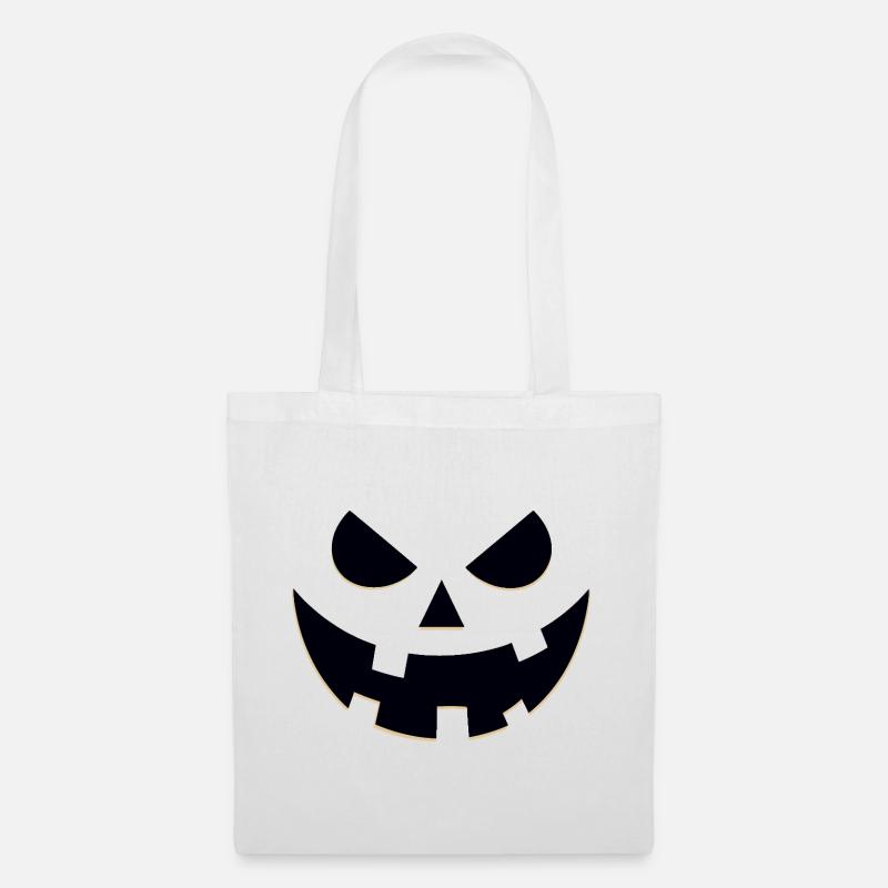 Portrait étrange de Jack-O'-Lantern - Sac en tissu - blanc