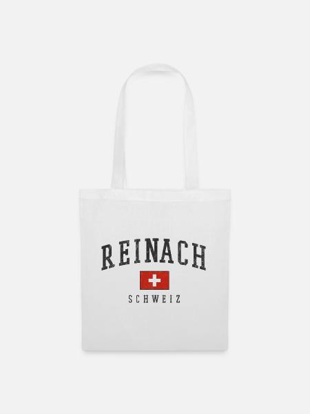 Reinach Schweiz Logo Kreuz - Stoffbeutel - Weiß