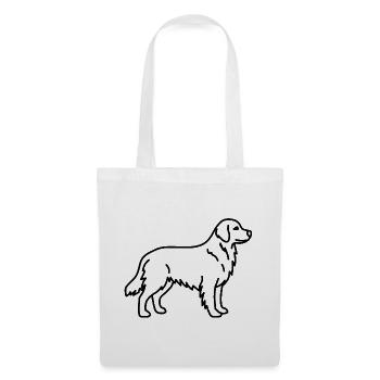 Golden retriever - Sac en tissu - blanc - Devant