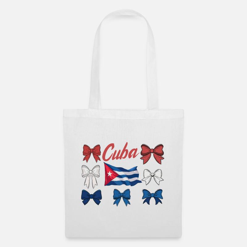 Kuba Stolz & Heimat - Cuba Flagge Design - Stoffbeutel - Weiß