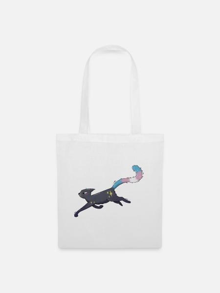 Süße Katze trans pride - Stoffbeutel - Weiß