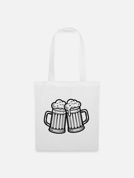 Bier-Prost - Stoffbeutel - Weiß