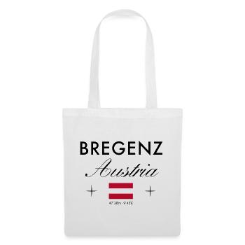 Bregenz Österreich Koordinaten Reise Souvenir - Stoffbeutel - Weiß - Vorne