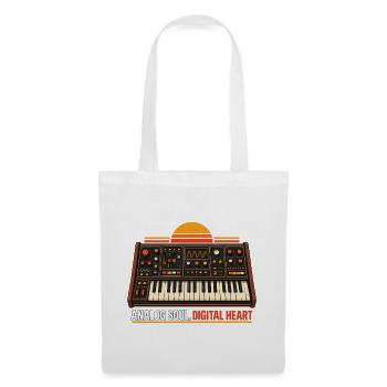 Analog Soul Digital Heart Synthesizer Retro - Stoffbeutel - Weiß - Vorne