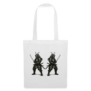 Doppel-Samurai Schattenrüstung - Stoffbeutel - Weiß - Vorne