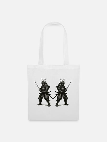 Doppel-Samurai Schattenrüstung - Stoffbeutel - Weiß