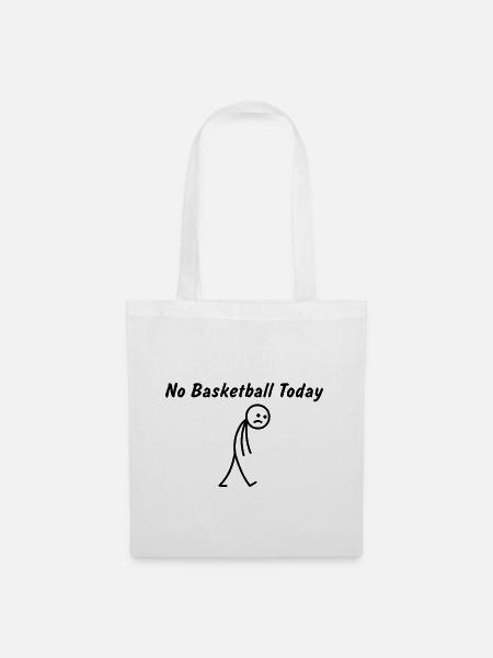 Heute kein Basketball – Basketballspieler - Stoffbeutel - Weiß