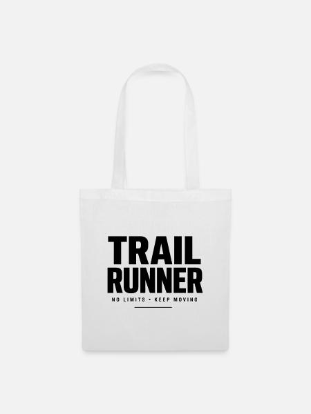 Trail Runner - No Limits Keep Moving - Stoffbeutel - Weiß