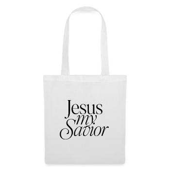 Jesus_my_Savior_Black - Stoffbeutel - Weiß - Vorne