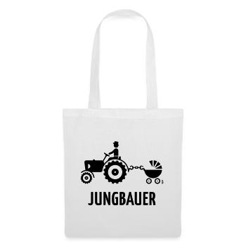 Jungbauer (Bauer Trecker Kinderwagen Baby / B) - Stoffbeutel - Weiß - Vorne