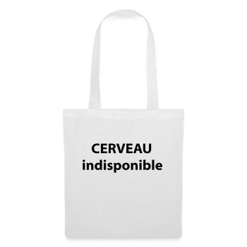 CERVEAU indisponible - Sac en tissu - blanc - Devant