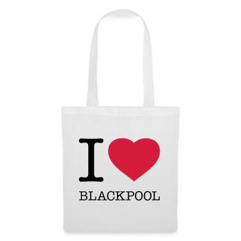 I LOVE BLACKPOOL - Stoffbeutel - Weiß - Vorne