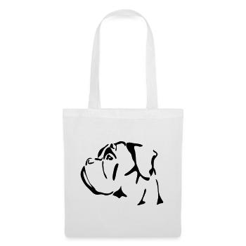 Chien Boxer allemand Wilsigns - Sac en tissu - blanc - Devant