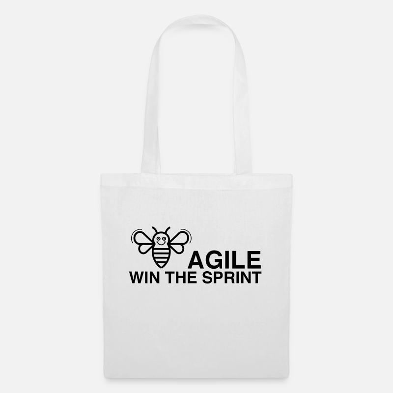 BE AGILE WIN THE SPRINT - Tote Bag - white