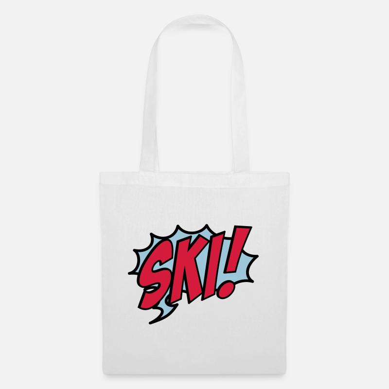 Ski - Stoffbeutel - Weiß