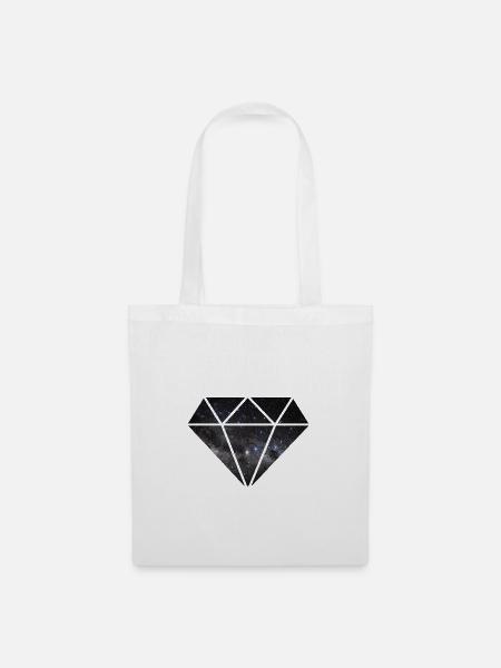 Diamant in Space - Stoffbeutel - Weiß