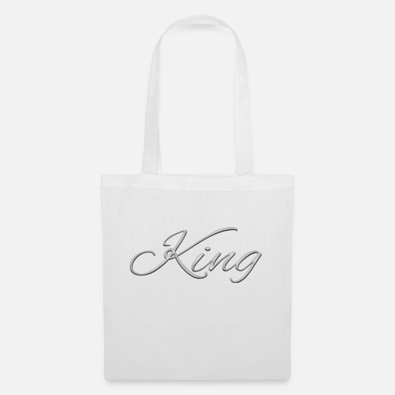 King & Queen - Stoffbeutel - Weiß