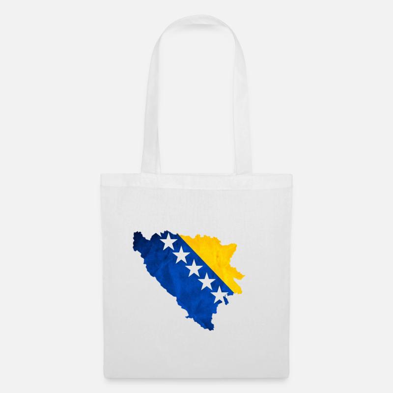 Bosnien Flagge - Stoffbeutel - Weiß