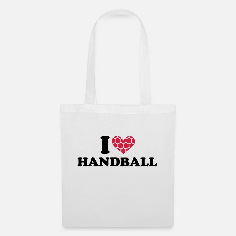 I love handball - Stoffbeutel - Weiß