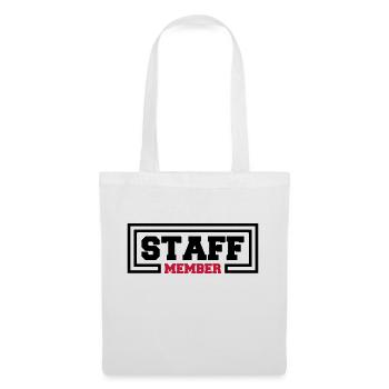 Staff Member Freunde Team Mitarbeiter Crew Logo - Stoffbeutel - Weiß - Vorne