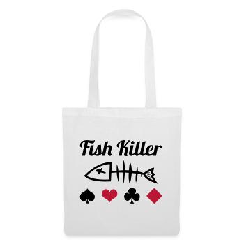Poker : Fish Killer - Sac en tissu - blanc - Devant