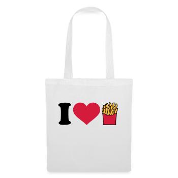 Pommes - Stoffbeutel - Weiß - Vorne