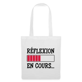 Réflexion en cours... - Sac en tissu - blanc - Devant