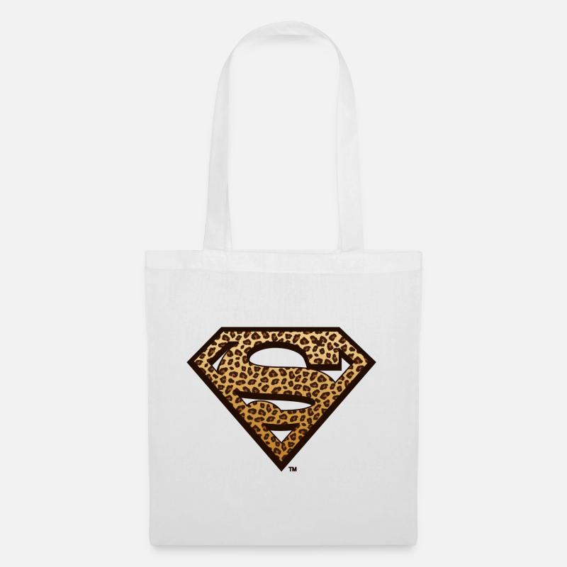 Superman Logo Léopard - Sac en tissu - blanc