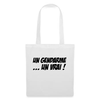 un Gendarme... un vrai ! / Gendarmerie - Sac en tissu - blanc - Devant