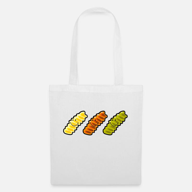 Smiley Fusilli Pasta - Stoffbeutel - Weiß
